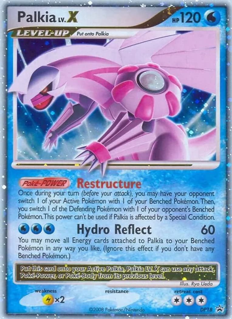 Palkia LV.X card front, DP Black Star Promos DP18