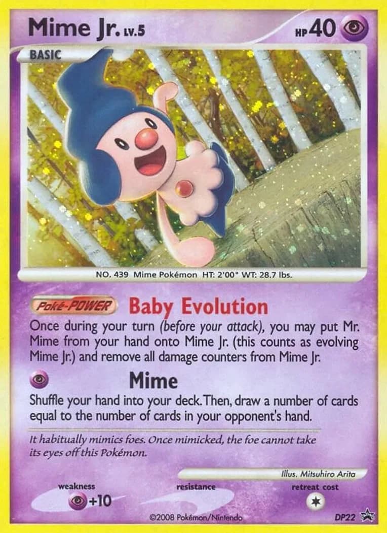 Mime Jr. card front, DP Black Star Promos DP22
