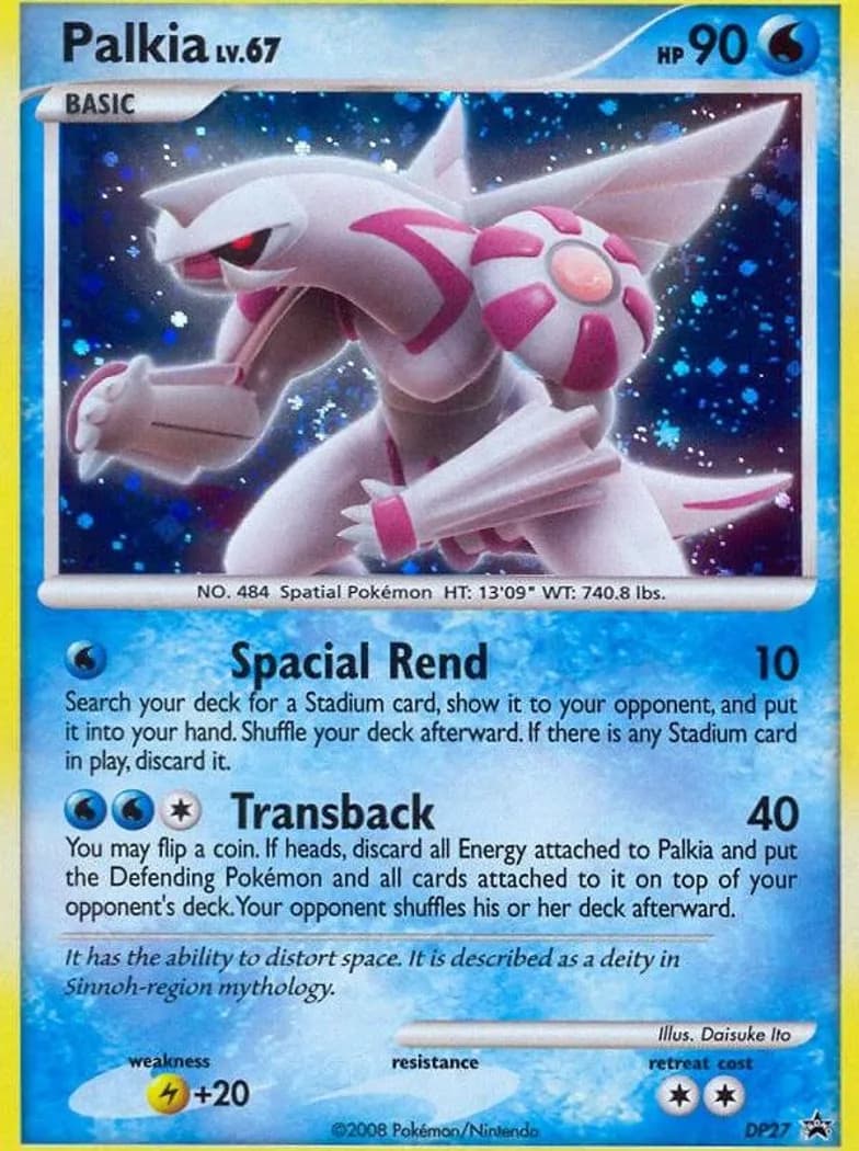 Palkia card front, DP Black Star Promos DP27