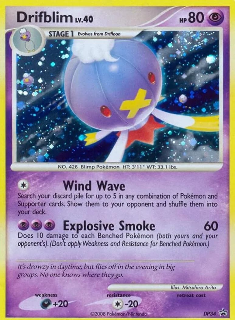 Drifblim card front, DP Black Star Promos DP34