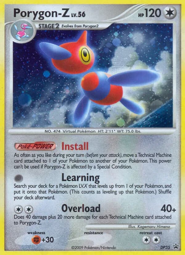 Porygon-Z card front, DP Black Star Promos DP35