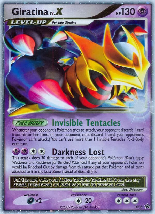 DP Black Star Promos Giratina LV.X card front, DP38
