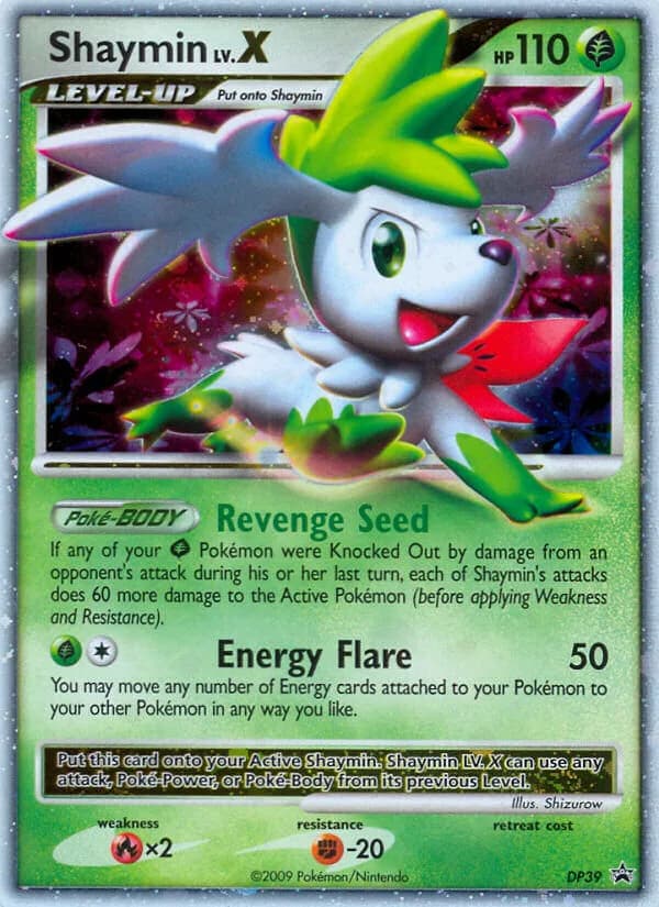 DP Black Star Promos Shaymin LV.X card front, DP39