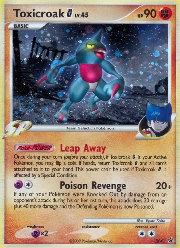 Toxicroak G card front, DP Black Star Promos DP41