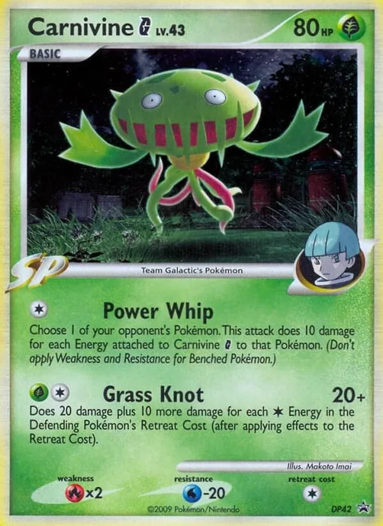 Carnivine G card front, DP Black Star Promos DP42