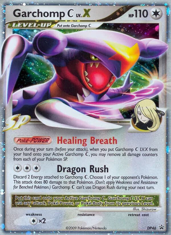 Garchomp C LV.X card front, DP Black Star Promos DP46