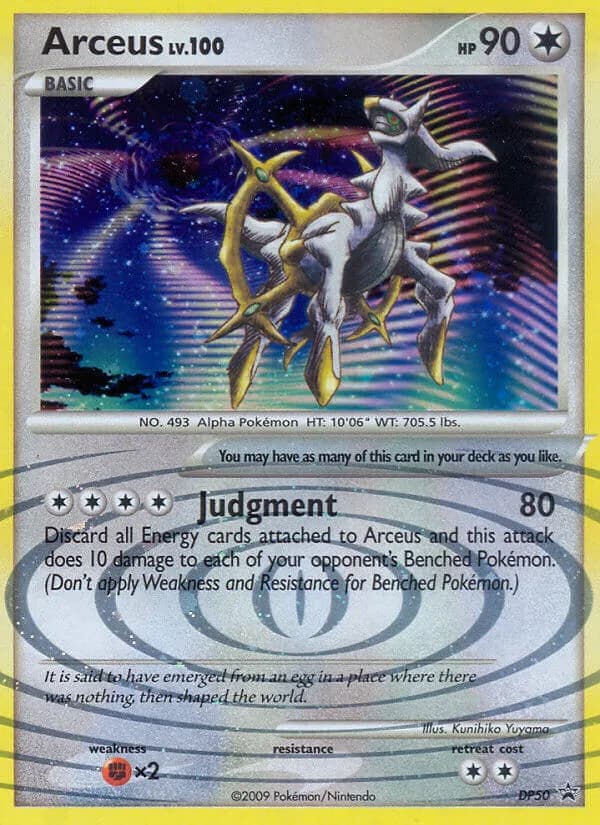 DP Black Star Promos Arceus card front, DP50