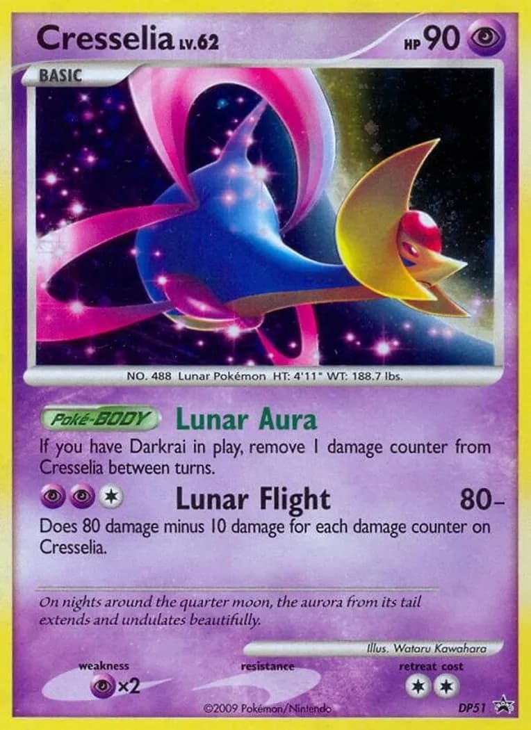 Cresselia card front, DP Black Star Promos DP51