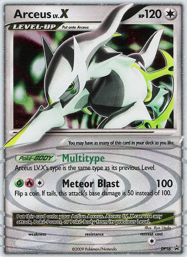 DP Black Star Promos Arceus LV.X card front, DP56