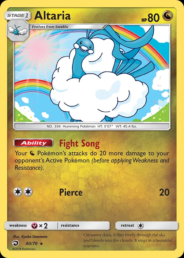 Altaria card front, Dragon Majesty 40/70