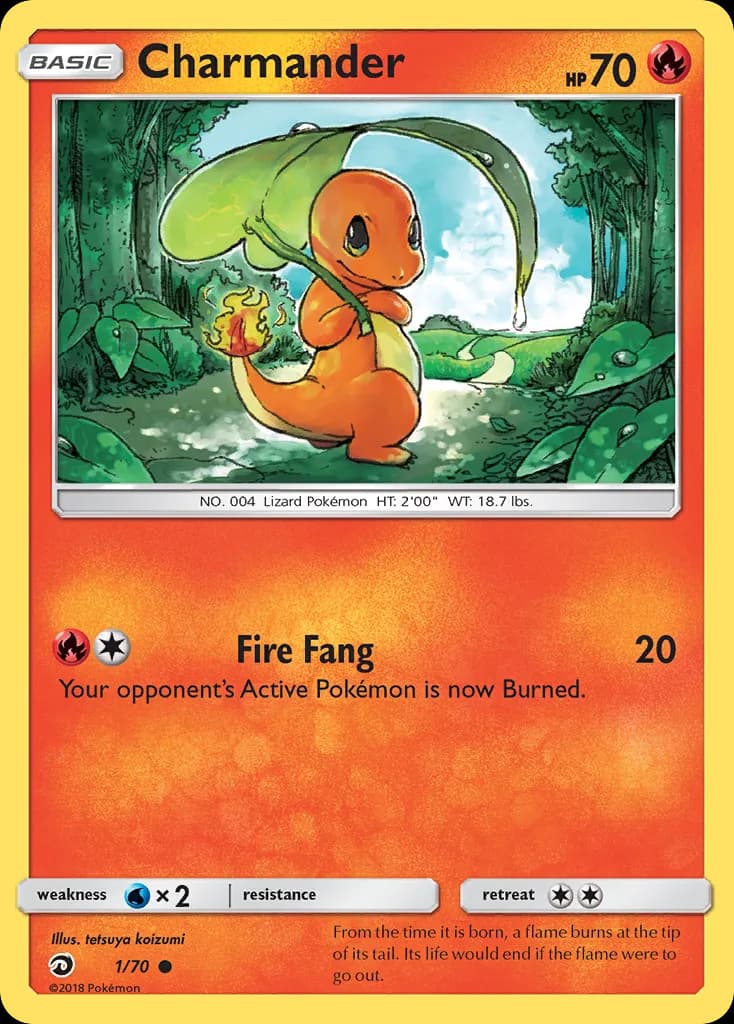 Dragon Majesty Charmander card front, 1/70