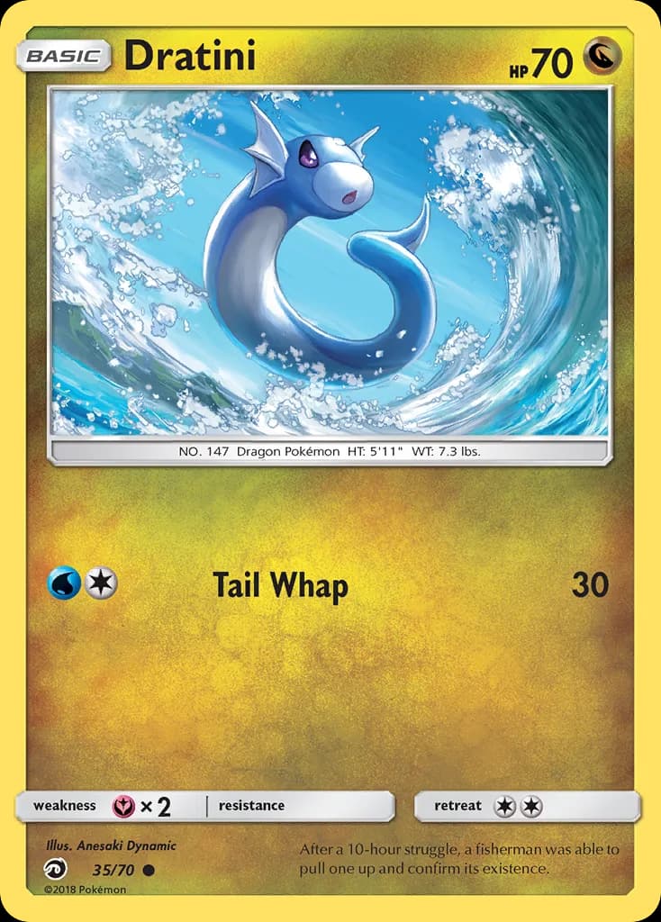 Dragon Majesty Dratini card front, 35/70