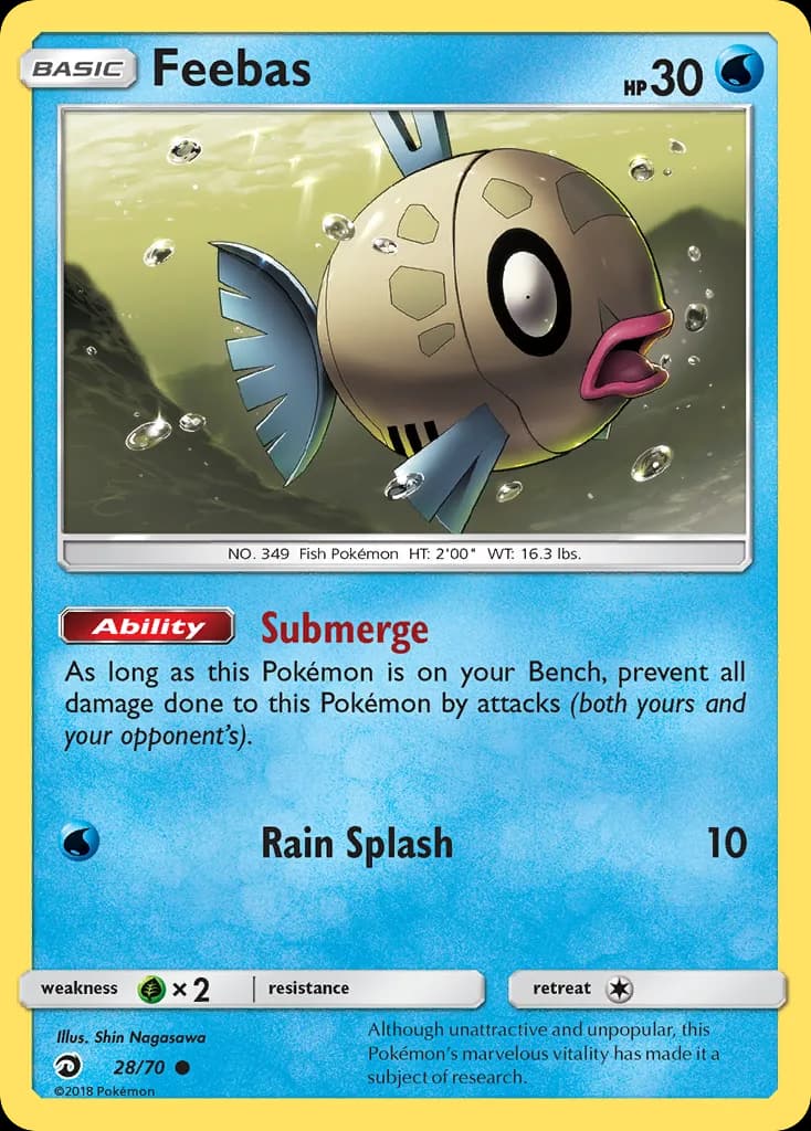 Dragon Majesty Feebas card front, 28/70