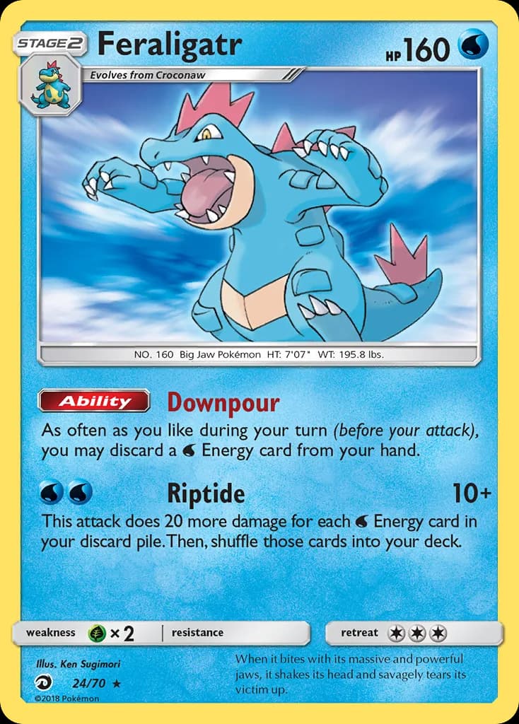 Feraligatr card front, Dragon Majesty 24/70