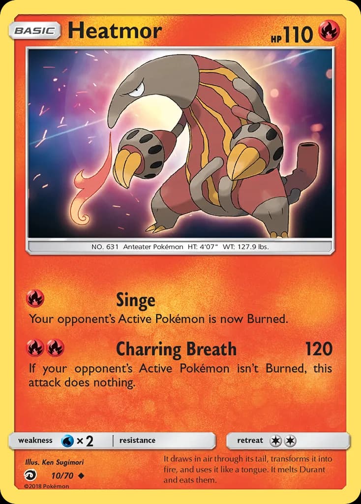 Dragon Majesty Heatmor card front, 10/70