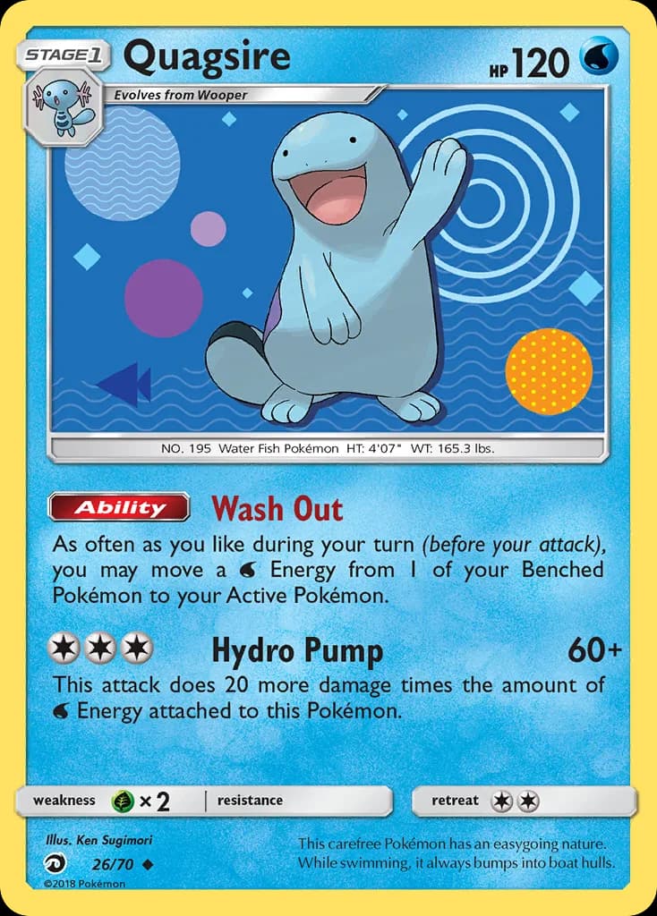 Quagsire card front, Dragon Majesty 26/70