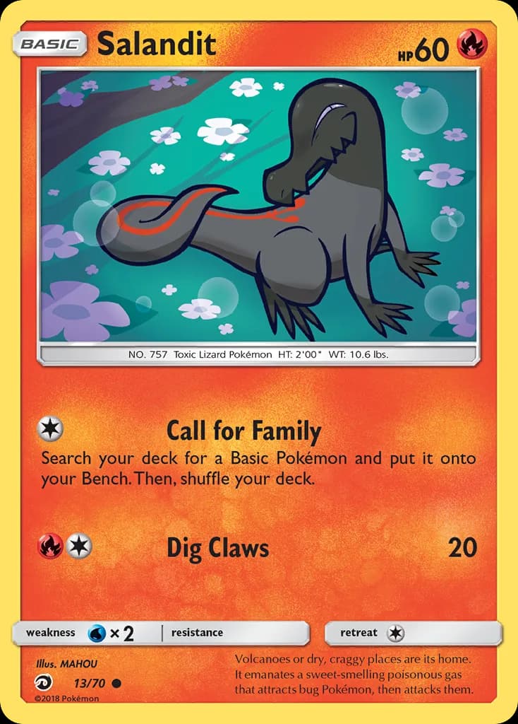 Dragon Majesty Salandit card front, 13/70