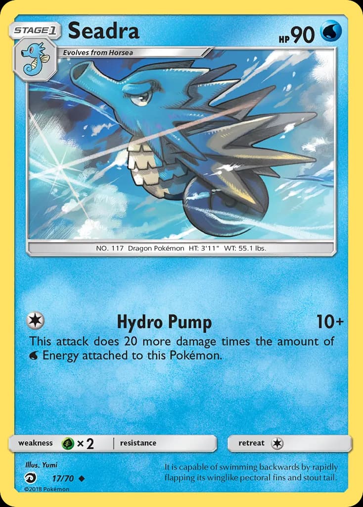 Dragon Majesty Seadra card front, 17/70