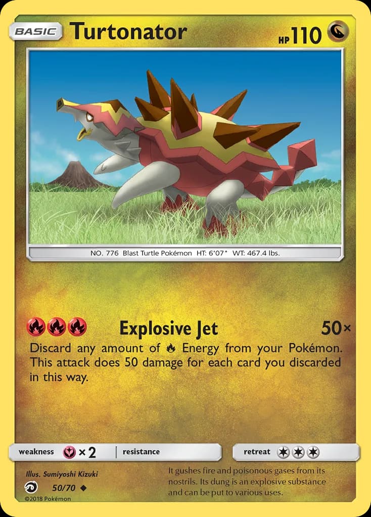 Dragon Majesty Turtonator card front, 50/70