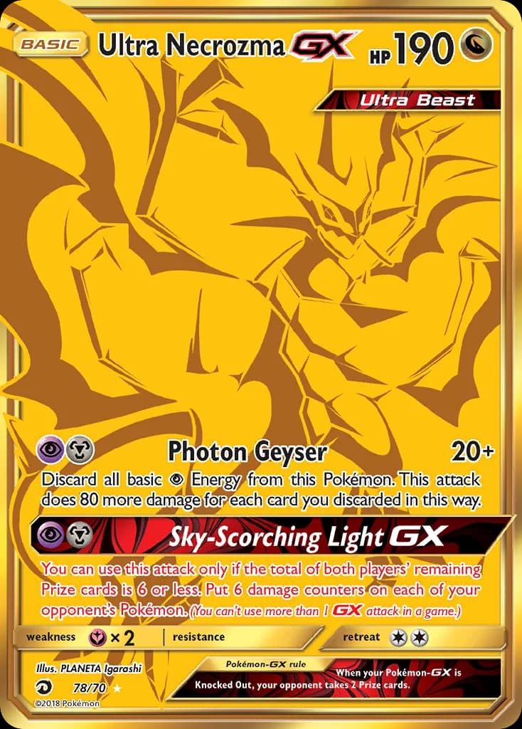 Dragon Majesty Ultra Necrozma-GX card front, 78/70