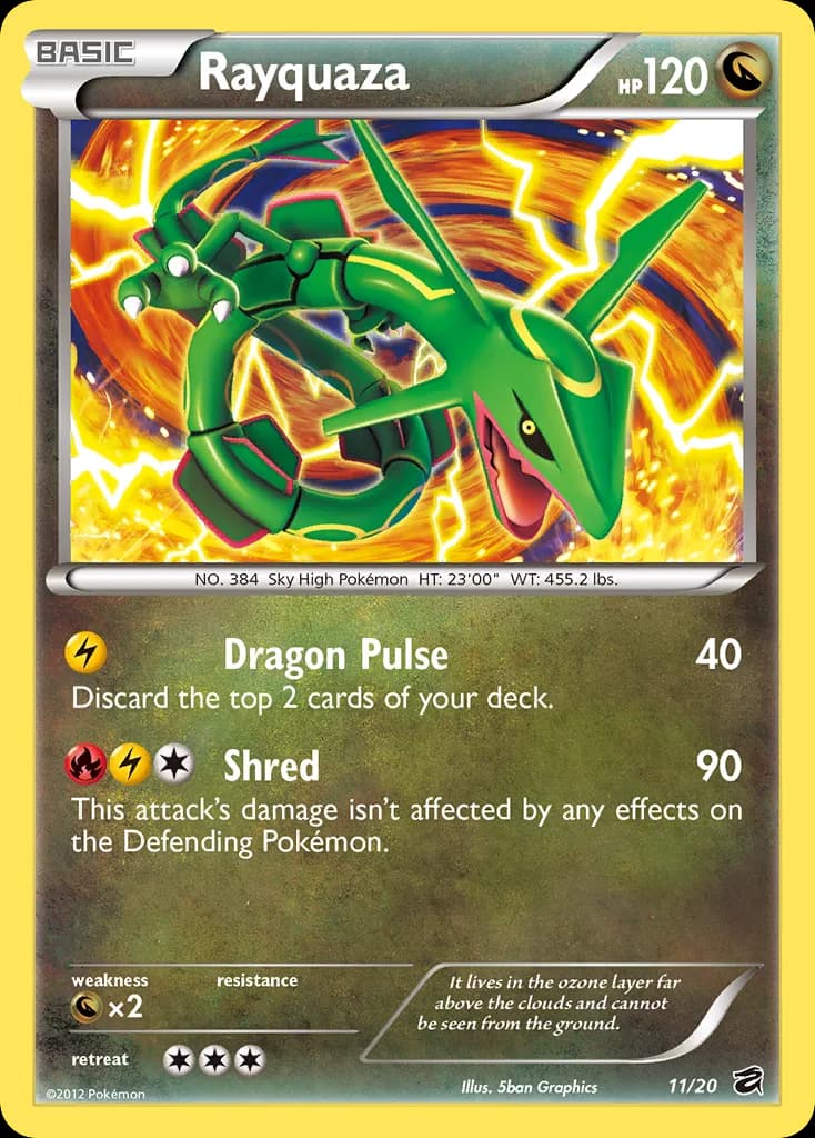 Dragon Vault Rayquaza card front, 11/20