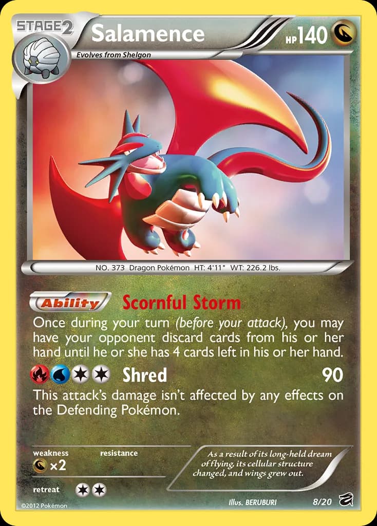 Salamence card front, Dragon Vault 8/20