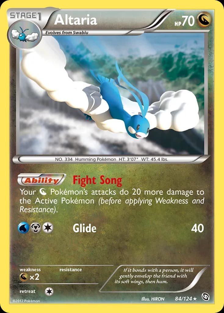 Altaria card front, Dragons Exalted 84/124