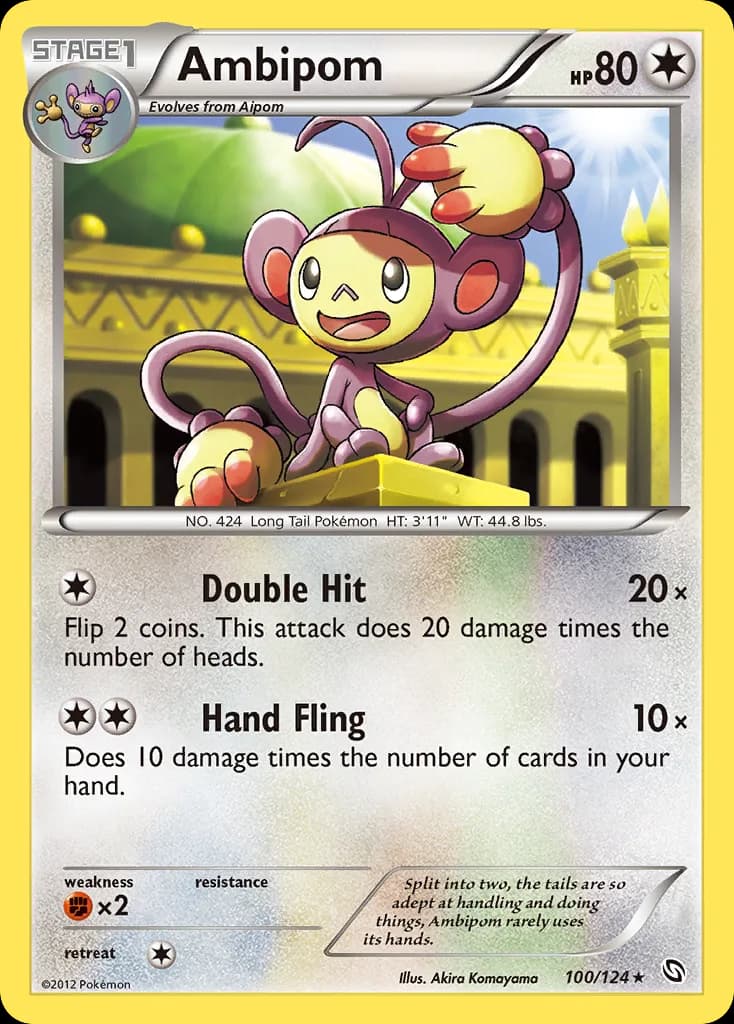 Dragons Exalted Ambipom card front, 100/124