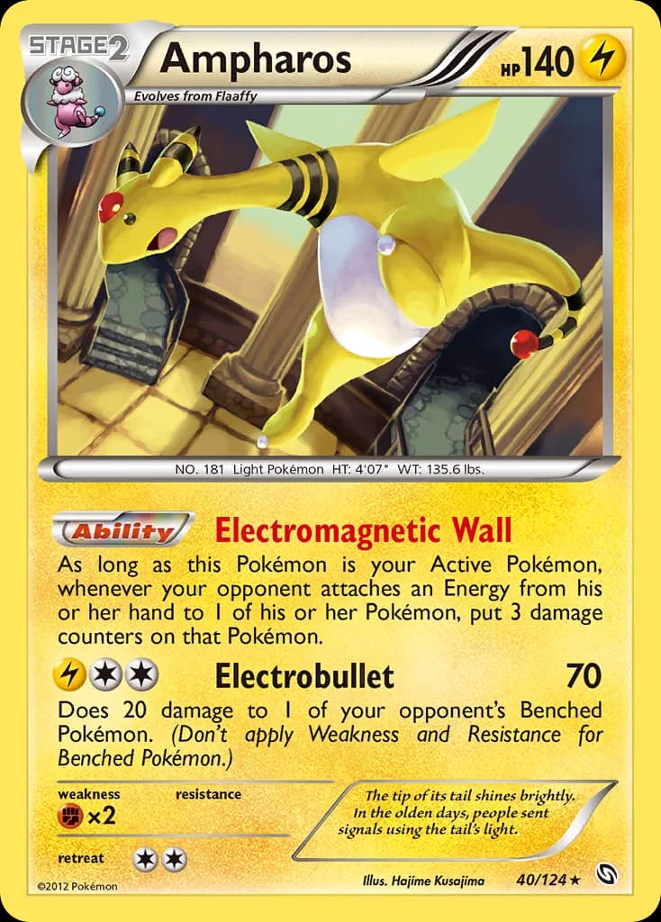 Ampharos card front, Dragons Exalted 40/124