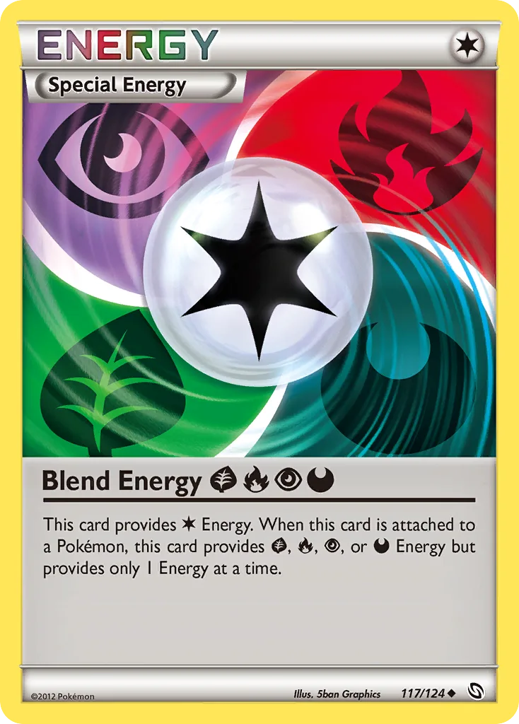 Dragons Exalted Blend Energy GrassFirePsychicDarkness card front, 117/124