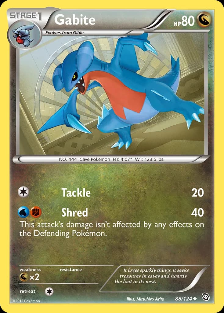 Dragons Exalted Gabite card front, 88/124