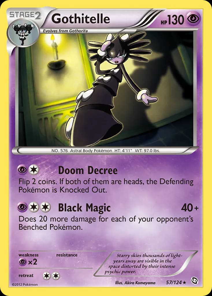 Dragons Exalted Gothitelle card front, 57/124