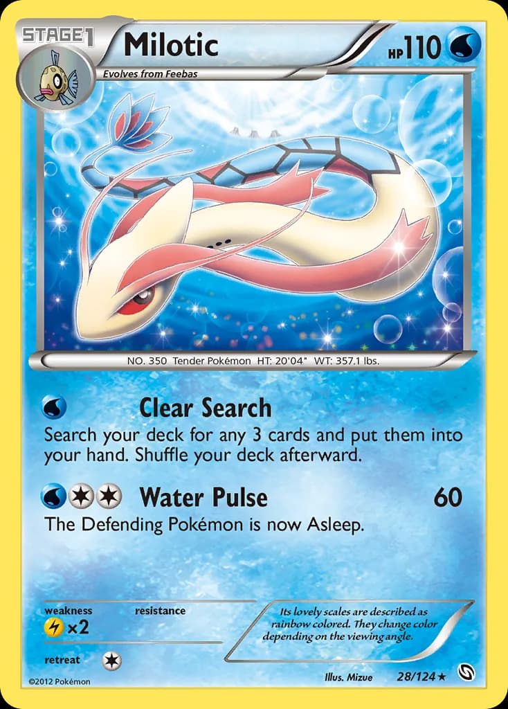 Milotic card front, Dragons Exalted 28/124