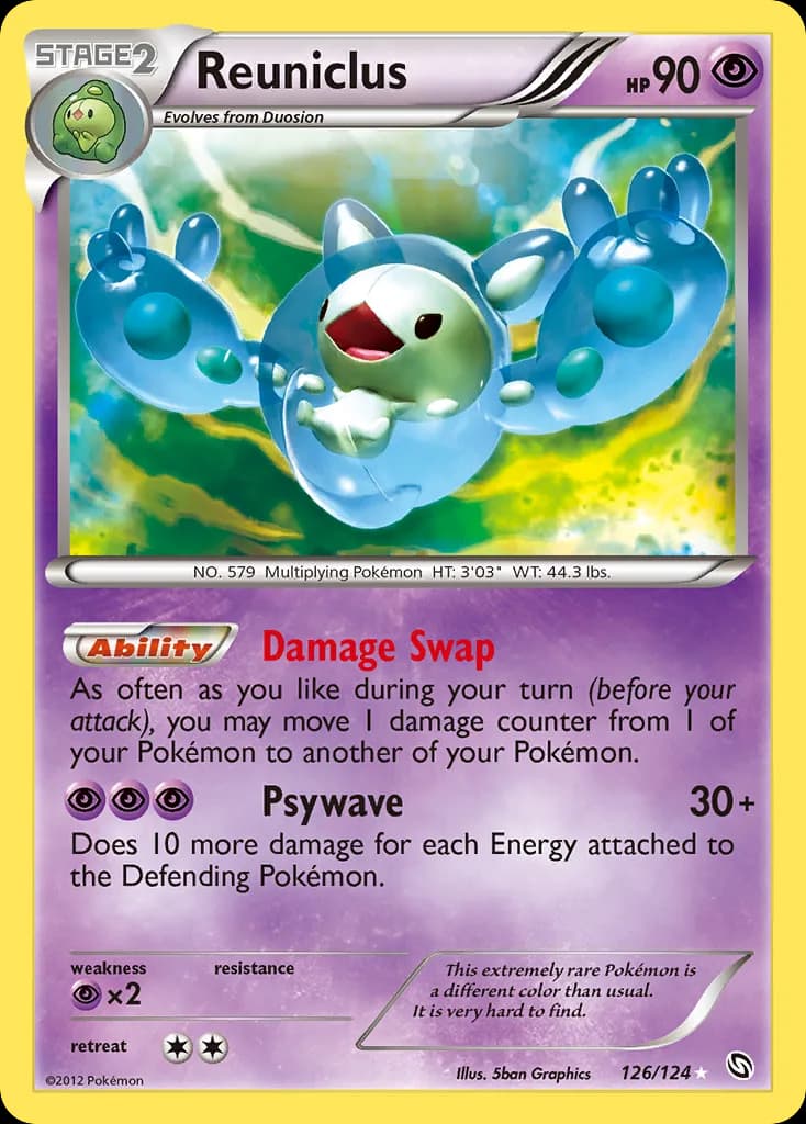 Dragons Exalted Reuniclus card front, 126/124