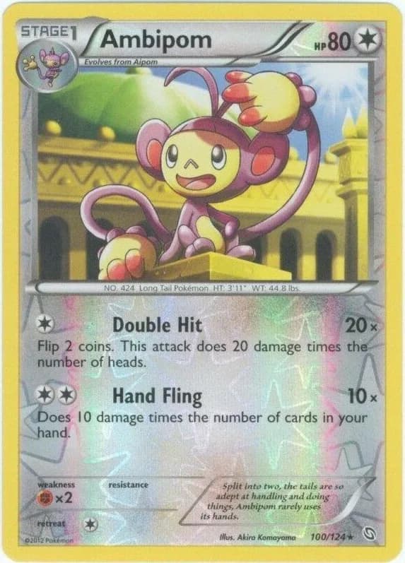Ambipom reverse holo card front, Dragons Exalted 100/124