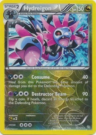 Hydreigon reverse holo card front, Dragons Exalted 98/124