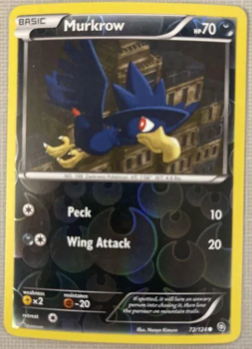 Murkrow reverse holo card front, Dragons Exalted 72/124