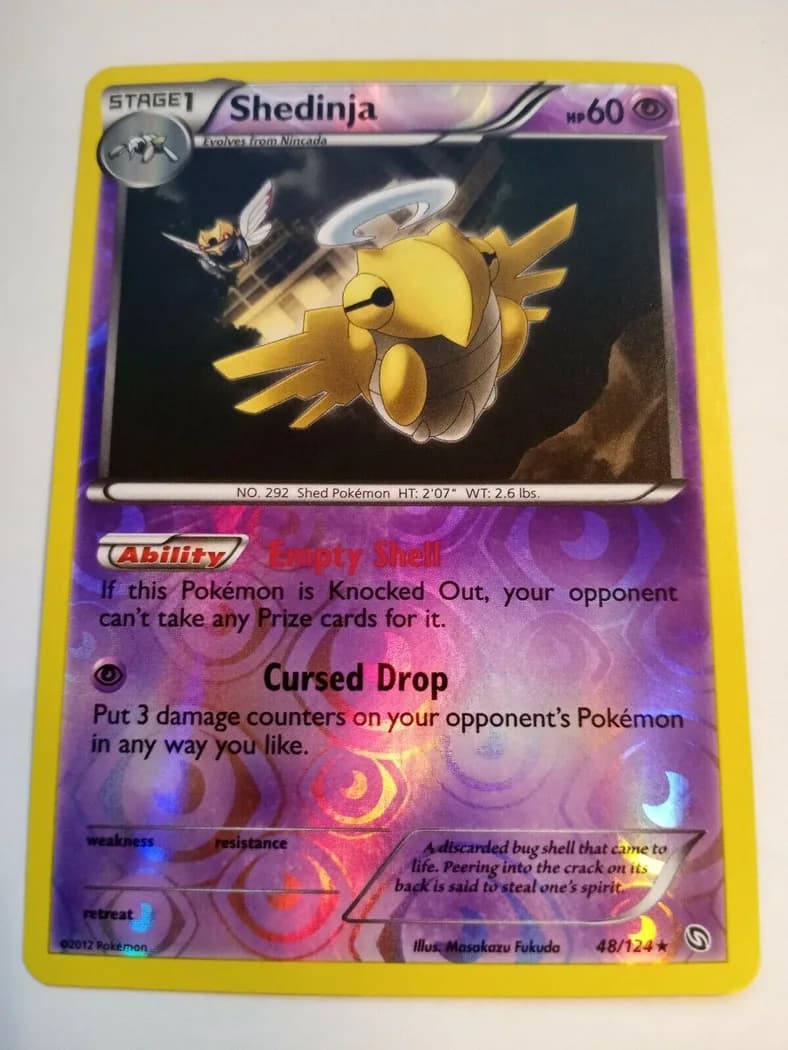 Shedinja reverse holo card front, Dragons Exalted 48/124