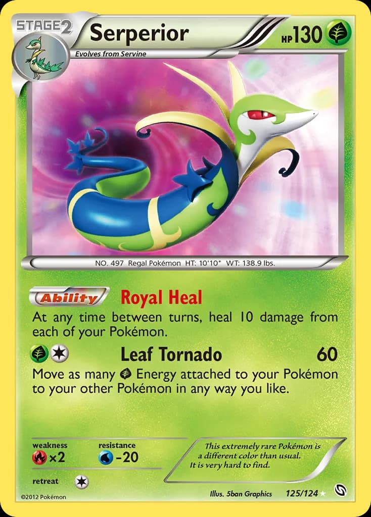 Serperior card front, Dragons Exalted 125/124