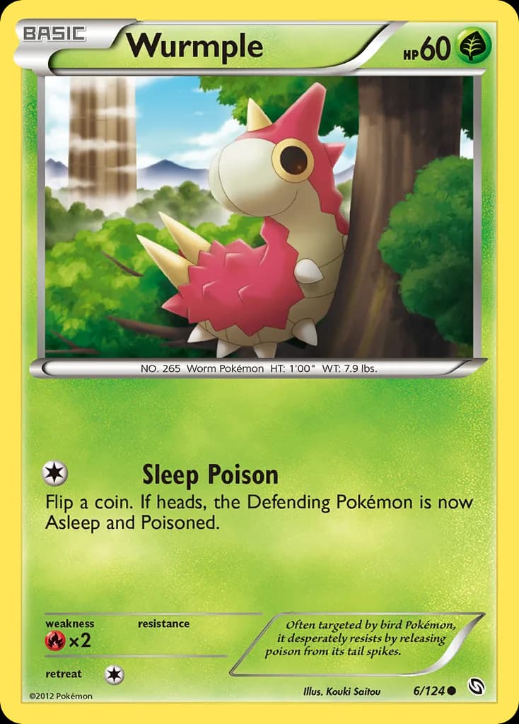 Dragons Exalted Wurmple card front, 6/124