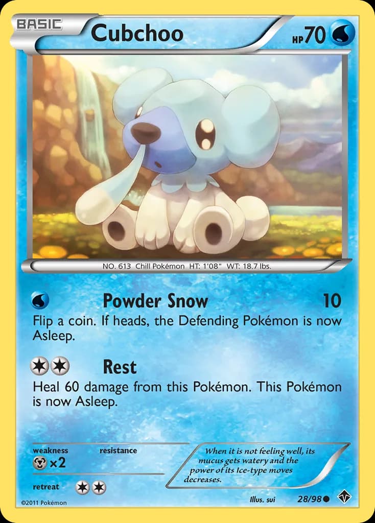 Emerging Powers Cubchoo card front, 28/98