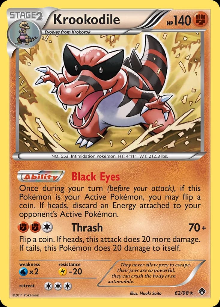 Emerging Powers Krookodile card front, 62/98