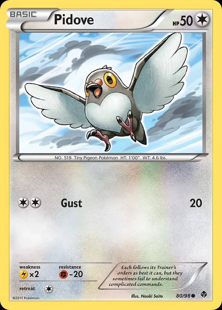 Emerging Powers Pidove card front, 80/98