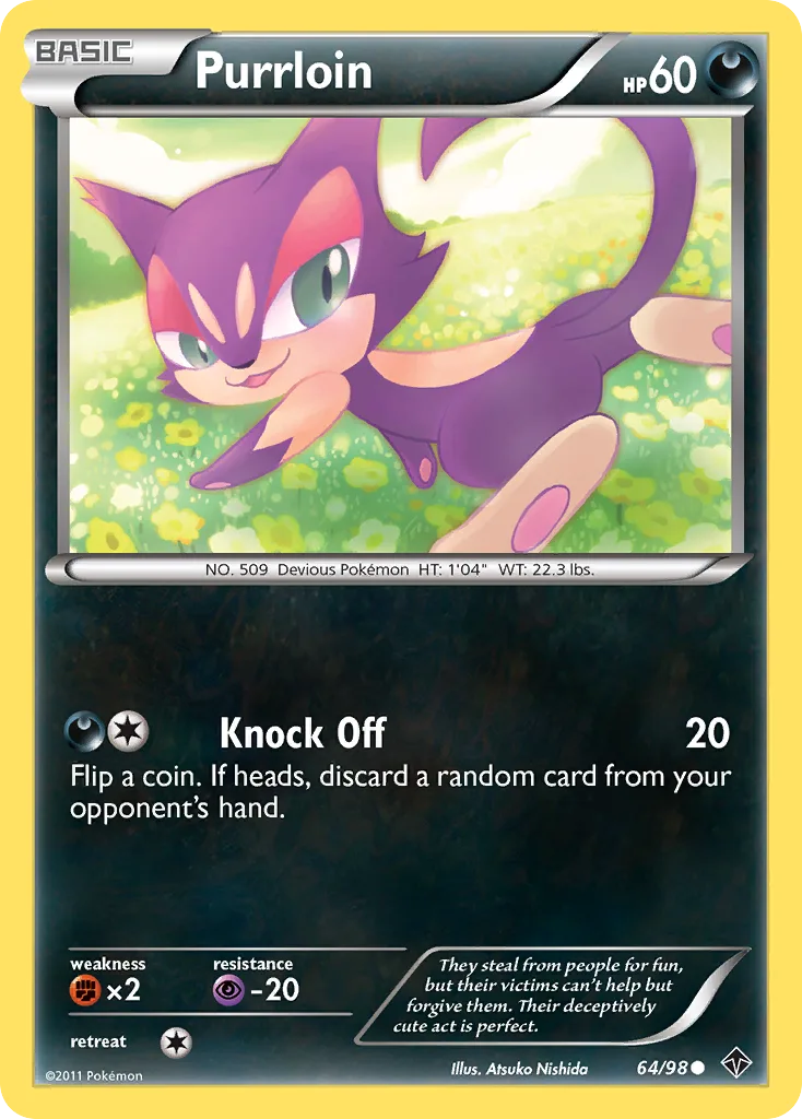 Emerging Powers Purrloin card front, 64/98