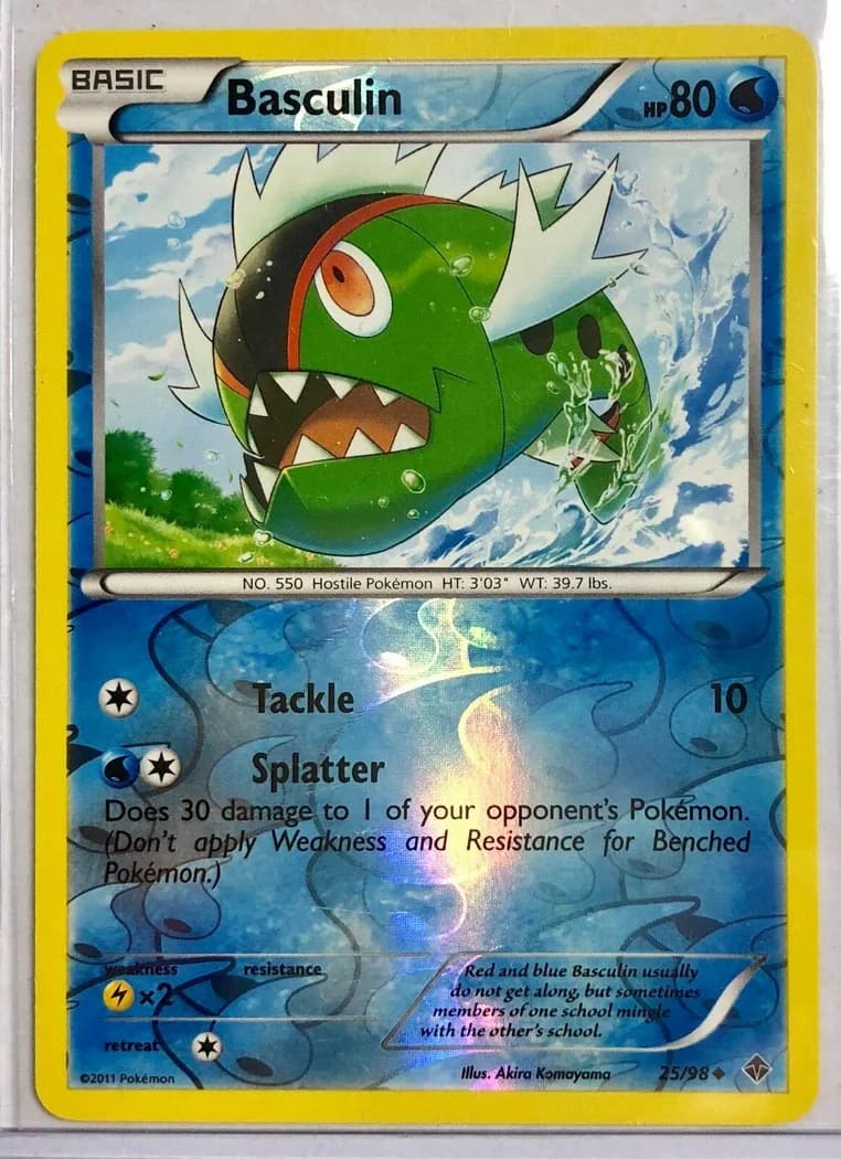 Basculin reverse holo card front, Emerging Powers 25/98