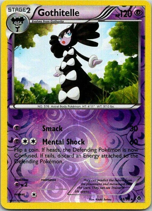 Gothitelle reverse holo card front, Emerging Powers 48/98