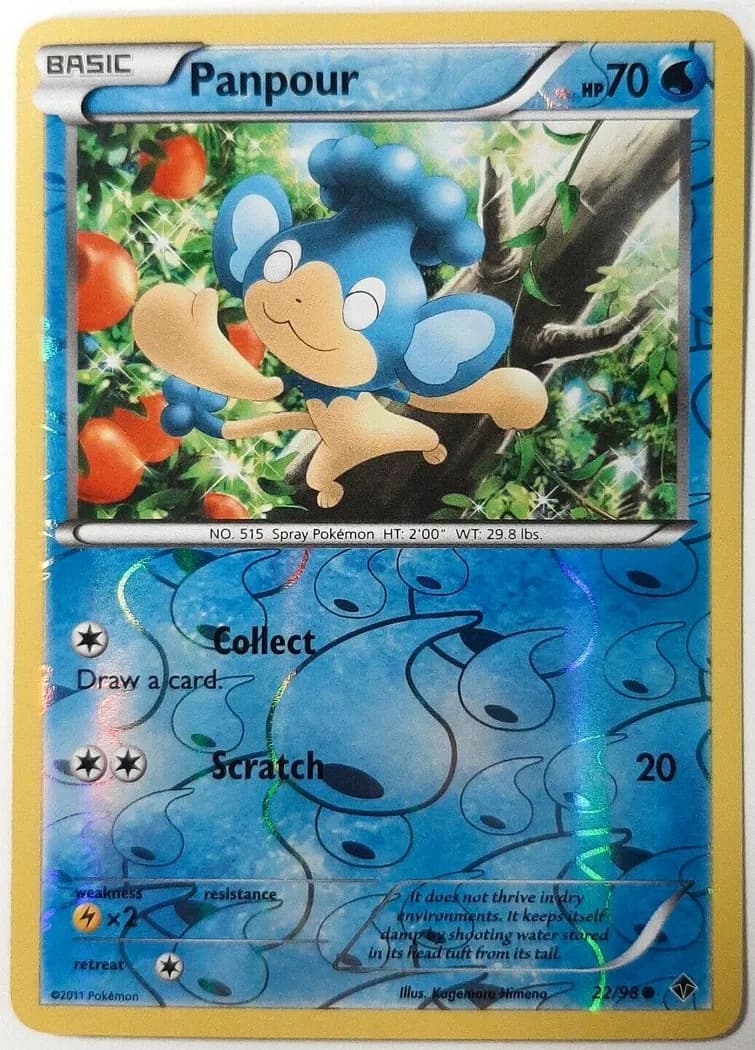 Panpour reverse holo card front, Emerging Powers 22/98