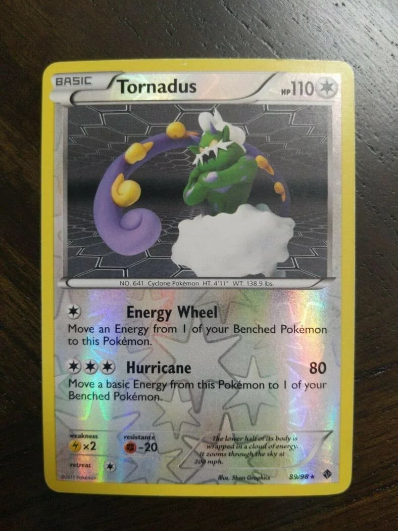 Tornadus reverse holo card front, Emerging Powers 89/98