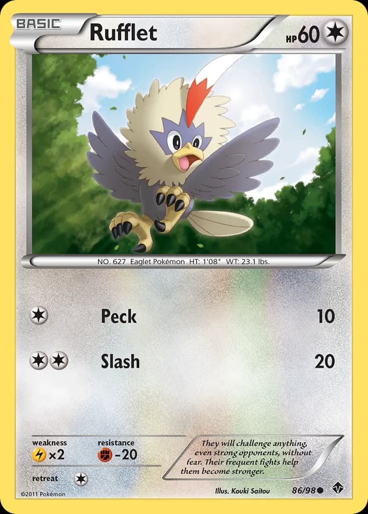 Emerging Powers Rufflet card front, 86/98