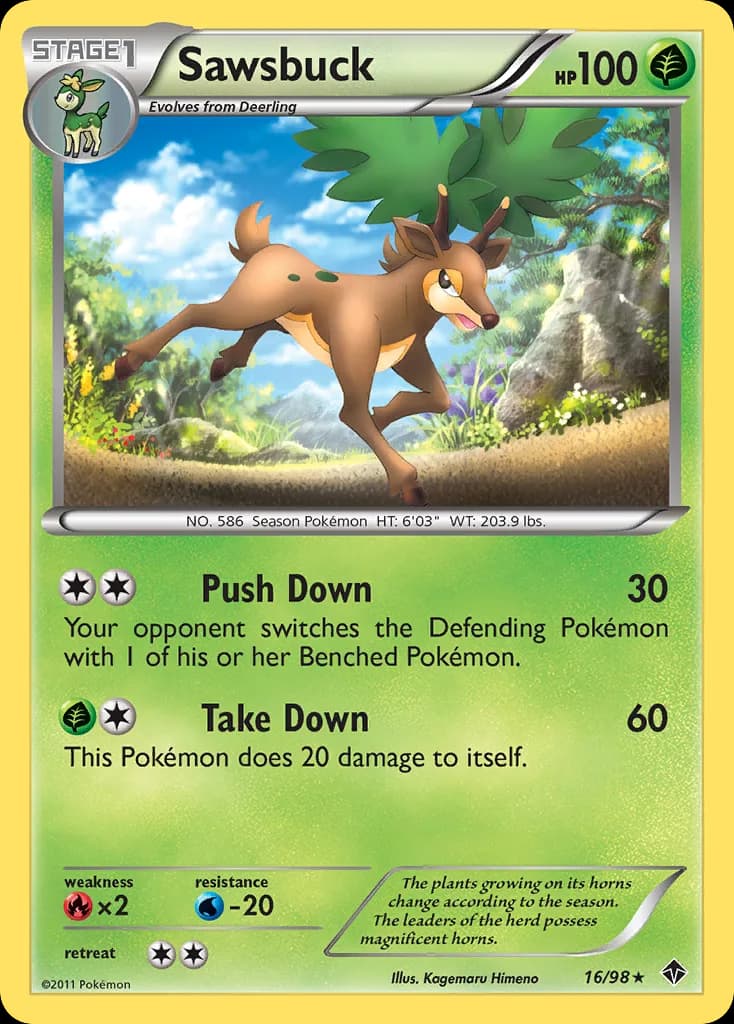 Emerging Powers Sawsbuck card front, 16/98